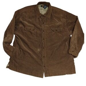 Route 66 Corduroy Lined Workwear Shirt Jacket XL Brown Barn Coat Vintage Grunge